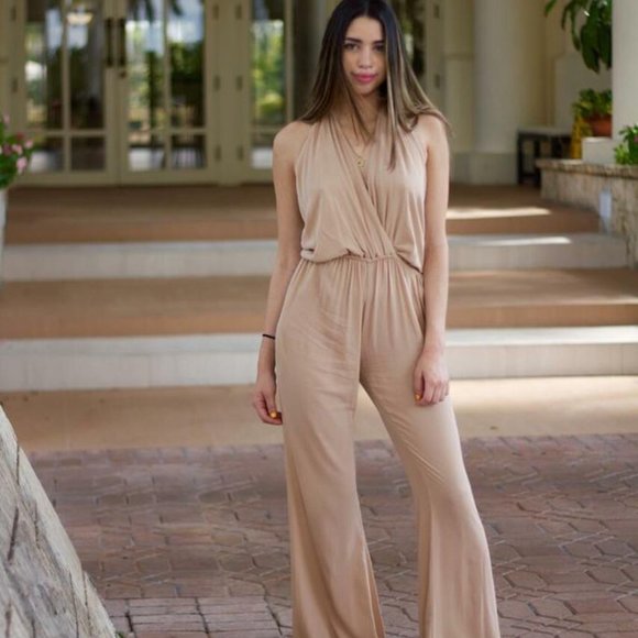 Indah Smoke Halter Flare Jumper